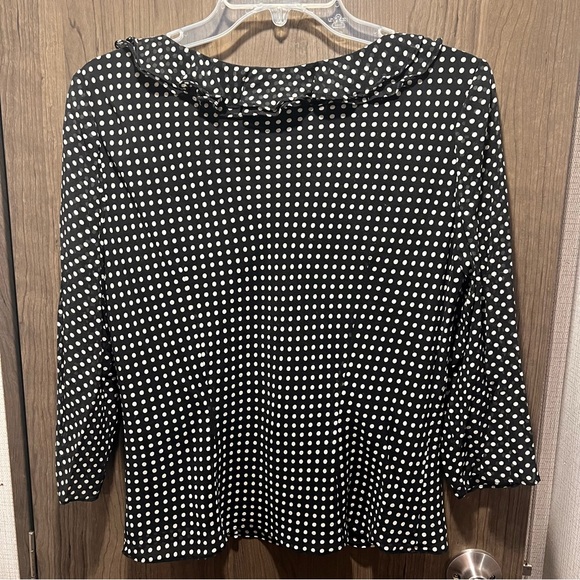 Adrianna Papell 100% Silk Polka Dot Blouse – Size 8 - Picture 4 of 4